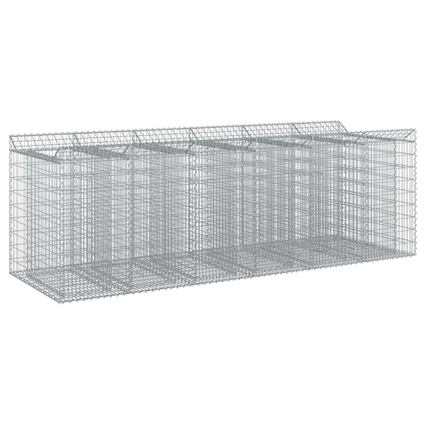 Gabion Kohotettu Peti 3 kpl 300 x 100 x 100 cm Galvanoitu teräs