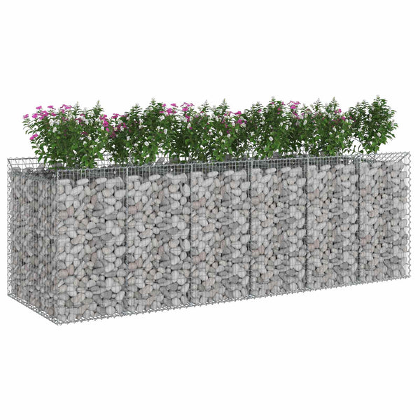 Gabion Kohotettu Peti 3 kpl 300 x 100 x 100 cm Galvanoitu teräs