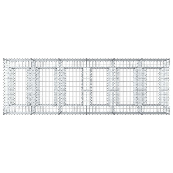 Gabion Kohotettu Peti 3 kpl 300 x 100 x 100 cm Galvanoitu teräs