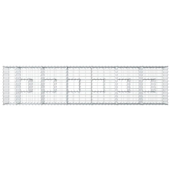 Gabion Kohotettu Peti 2 kpl 260 x 60 x 55 cm Galvanoitu teräs