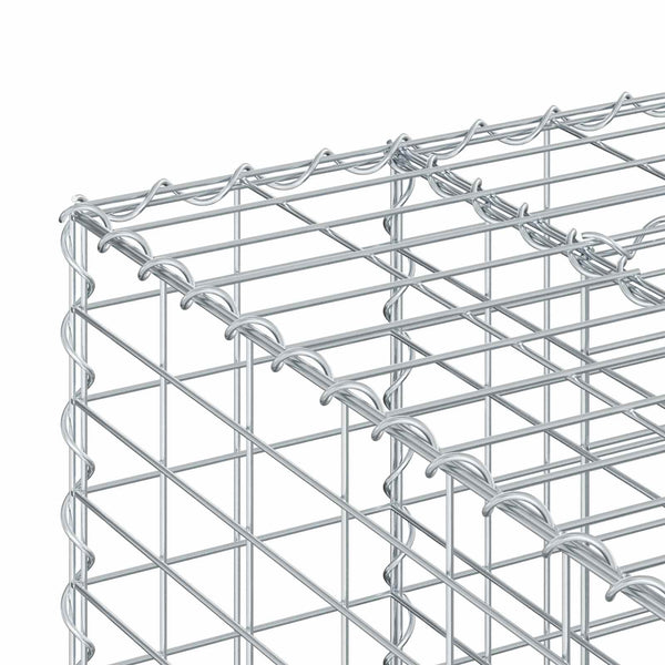 Gabion Kohotettu Peti 2 kpl 340 x 60 x 55 cm Galvanoitu teräs