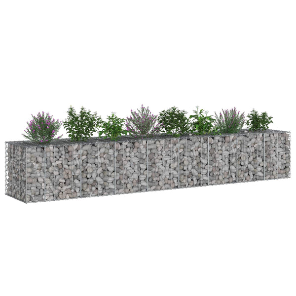 Gabion Kohotettu Peti 2 kpl 340 x 60 x 55 cm Galvanoitu teräs