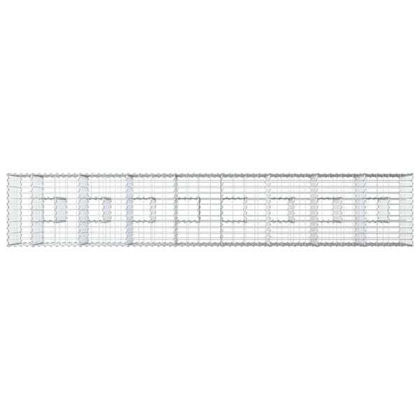 Gabion Kohotettu Peti 2 kpl 340 x 60 x 55 cm Galvanoitu teräs