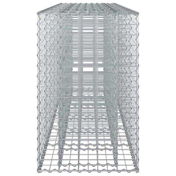 Gabion Kohotettu Peti 2 kpl 250 x 50 x 80 cm Galvanoitu teräs