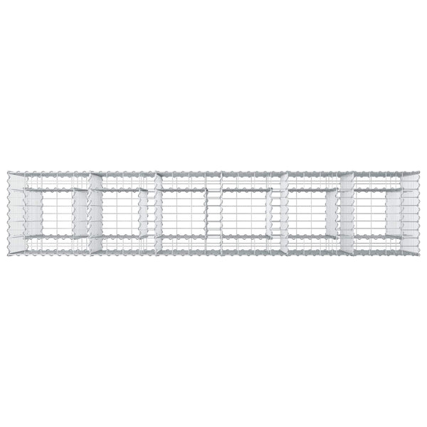 Gabion Kohotettu Peti 2 kpl 250 x 50 x 80 cm Galvanoitu teräs
