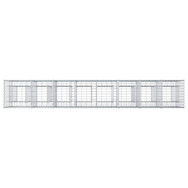 Gabion Kohotettu Peti 2 kpl 330 x 50 x 80 cm Galvanoitu teräs