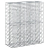 Gabion Kohotettu Peti 2 kpl 130 x 50 x 150 cm Galvanoitu teräs