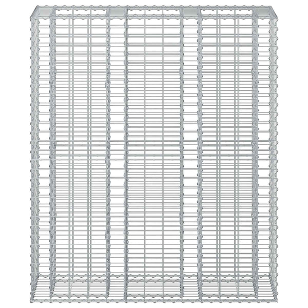 Gabion Kohotettu Peti 2 kpl 130 x 50 x 150 cm Galvanoitu teräs