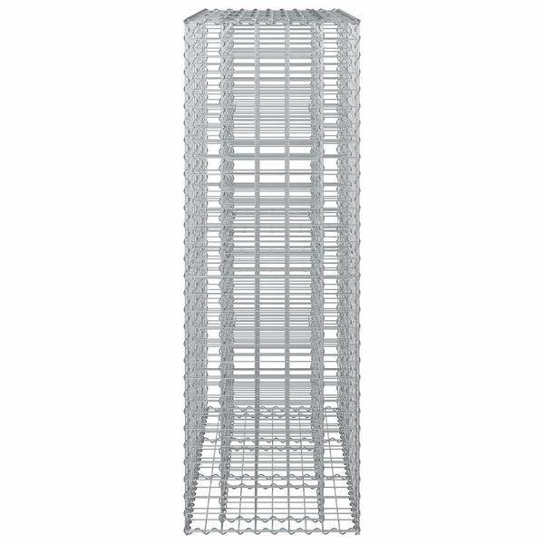 Gabion Kohotettu Peti 2 kpl 130 x 50 x 150 cm Galvanoitu teräs
