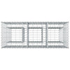 Gabion Kohotettu Peti 2 kpl 130 x 50 x 150 cm Galvanoitu teräs