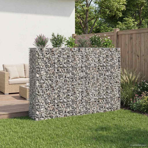 Gabion Kohotettu Peti 3 kpl 250 x 50 x 150 cm Galvanoitu teräs