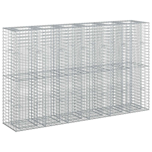 Gabion Kohotettu Peti 3 kpl 250 x 50 x 150 cm Galvanoitu teräs