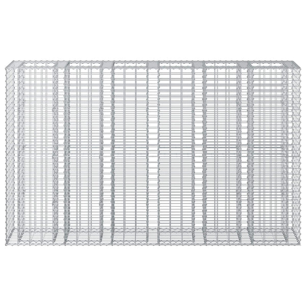 Gabion Kohotettu Peti 3 kpl 250 x 50 x 150 cm Galvanoitu teräs