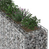 Gabion Kohotettu Peti 3 kpl 250 x 50 x 150 cm Galvanoitu teräs