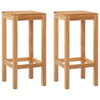 Baarijakkara 2 pcs Ruskea Tiikkipuu