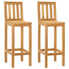 Baarijakkara 2 pcs Ruskea Tiikkipuu