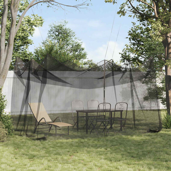 Puutarhan hyttysverkko 220 mesh Musta 3 x 4,5 x 2,5 m