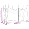 Puutarhan hyttysverkko 220 mesh Musta 3 x 4,5 x 2,5 m