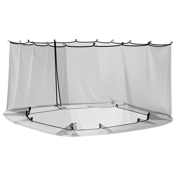 Hyttysverkko kaikille 220 mesh Musta 3,6 x 3,6 x 2 m Polyesteri