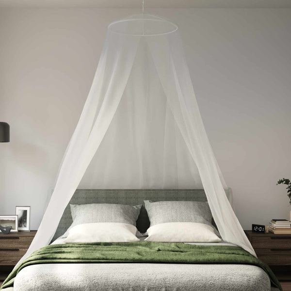 Hyttysverkko sängylle 3 kpl 156 mesh valkoinen ⌀56 x 220 cm