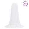 Hyttysverkko sängylle 3 kpl 156 mesh valkoinen ⌀56 x 220 cm