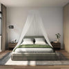 Hyttysverkko sängylle 3 kpl 156 mesh valkoinen ⌀56 x 220 cm