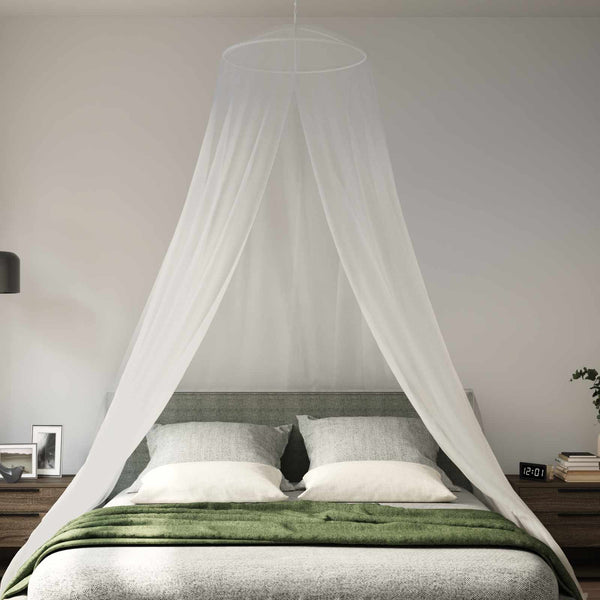 Hyttysverkko sängylle 3 kpl 156 mesh valkoinen ⌀56 x 220 cm