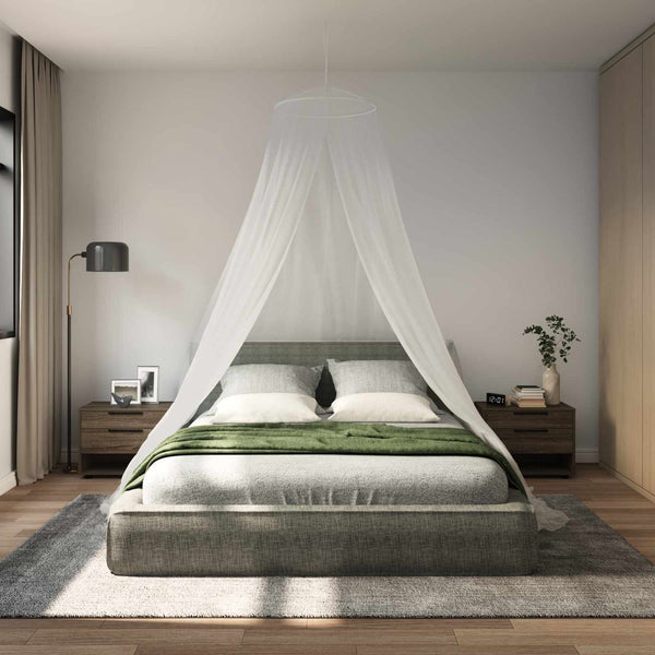 Hyttysverkko sängylle 3 kpl 156 mesh valkoinen ⌀56 x 220 cm