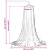 Hyttysverkko sängylle 156 mesh Musta ⌀56 x 220 cm Polyesteri