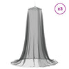 Hyttysverkko sängylle 3 kpl 156 mesh Musta ⌀56 x 220 cm