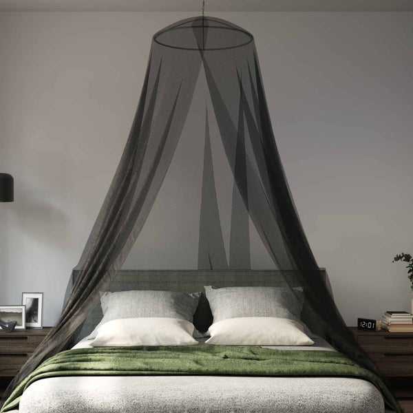 Hyttysverkko sängylle 3 kpl 156 mesh Musta ⌀56 x 220 cm