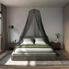 Hyttysverkko sängylle 3 kpl 156 mesh Musta ⌀56 x 220 cm