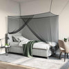 Hyttysverkko sängylle 3 kpl 156 mesh Musta 220 x 120 x 150 cm