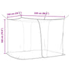 Hyttysverkko sängylle 3 kpl 156 mesh Musta 220 x 150 x 180 cm