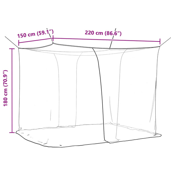 Hyttysverkko sängylle 3 kpl 156 mesh Musta 220 x 150 x 180 cm