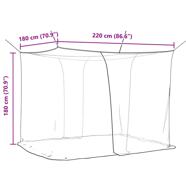 Hyttysverkko sängylle 3 kpl 156 mesh Musta 220 x 180 x 180 cm