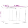 Hyttysverkko sängylle 3 kpl 156 mesh Musta 220 x 200 x 210 cm