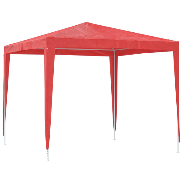 Juhlateltta 250 x 250 x 240 cm Punainen PE ja teräs