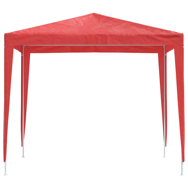 Juhlateltta 250 x 250 x 240 cm Punainen PE ja teräs