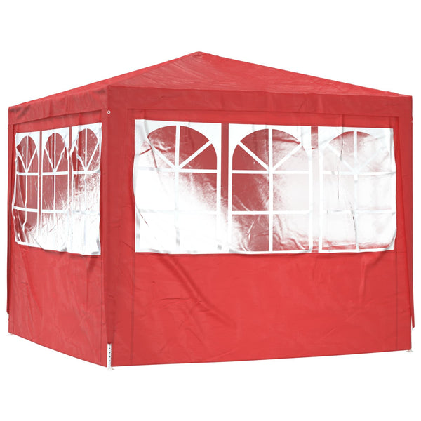 Juhlateltta 250 x 250 x 240 cm Punainen PE ja teräs