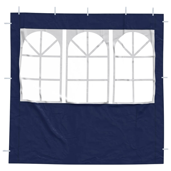 Juhlateltan sivuseinä 2 kpl 200 x 195 cm Sininen PE ja teräs