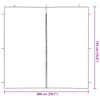 Juhlateltan sivuseinä 2 kpl 200 x 195 cm Antrasiitti