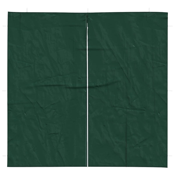 Juhlateltan sivuseinä 2 kpl 200 x 195 cm Vihreä PE ja teräs