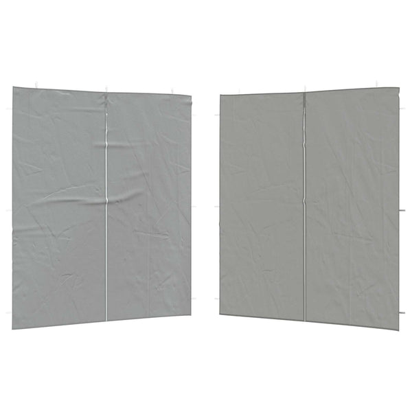 Juhlateltan sivuseinä 2 kpl 200 x 195 cm Vaaleanharmaa