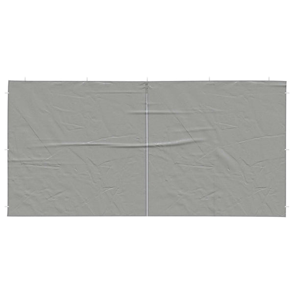 Juhlateltan sivuseinä 2 kpl 400 x 195 cm Vaaleanharmaa