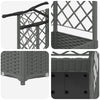 Kohotettu sänky trellisin ja katon kanssa Vaaleanharmaa PP