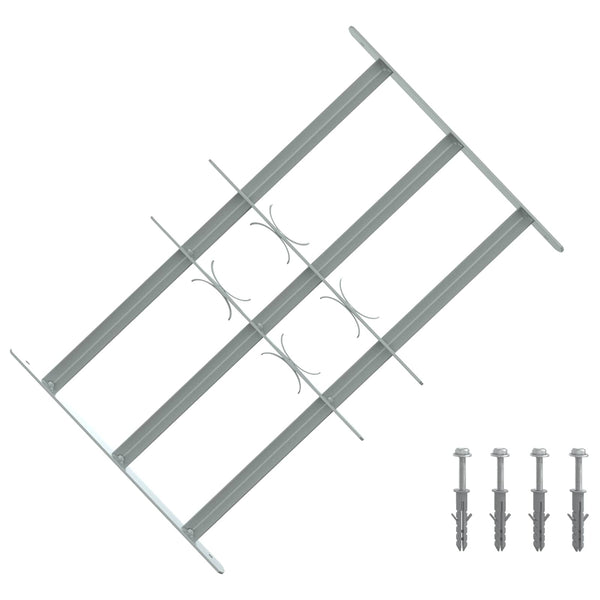 Ikkunoiden turvaverkko 3 ristikkopalkilla 3 kpl 430-740 mm