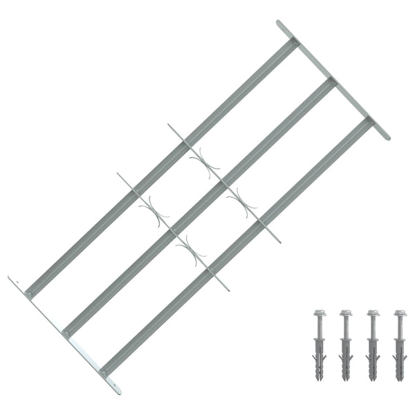 Ikkunoiden turvaverkko 3 ristikkopalkilla 3 kpl 630-1140 mm