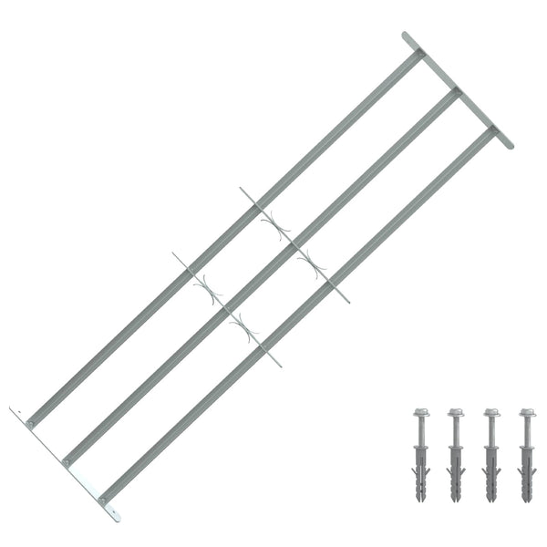 Ikkunoiden turvaverkko 3 ristikkopalkilla 3 kpl 930-1740 mm