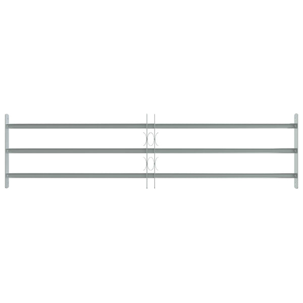 Ikkunoiden turvaverkko 3 ristikkopalkilla 3 kpl 930-1740 mm